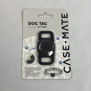 The Case-Mate Dog Tag collar holder is designed to securely fit Apple AirTags on